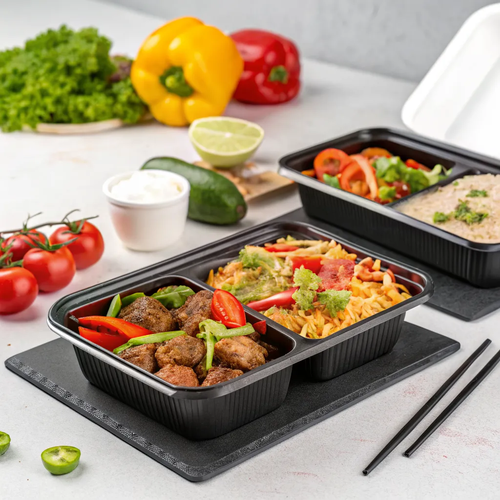 Fresh neon styled food delivery